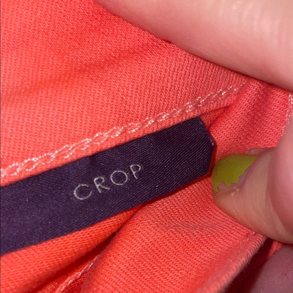 NYDJ Bright Coral Cropped Pants - Picture 4 of 9